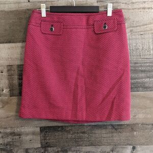 The Loft Pink and Black skirt 6p
